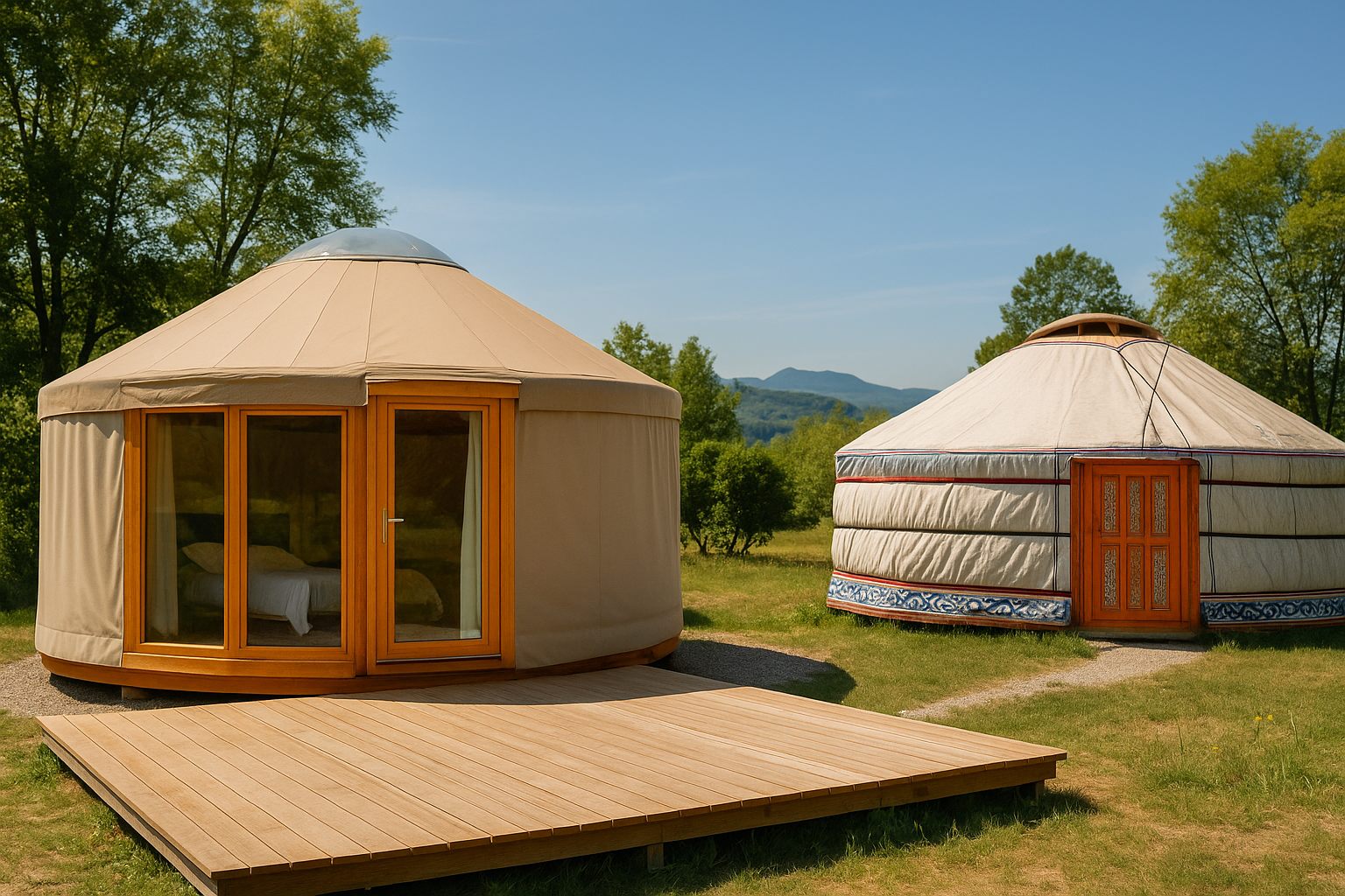 yourte contemporaine vs yourte traditionnelle - yourteconnect