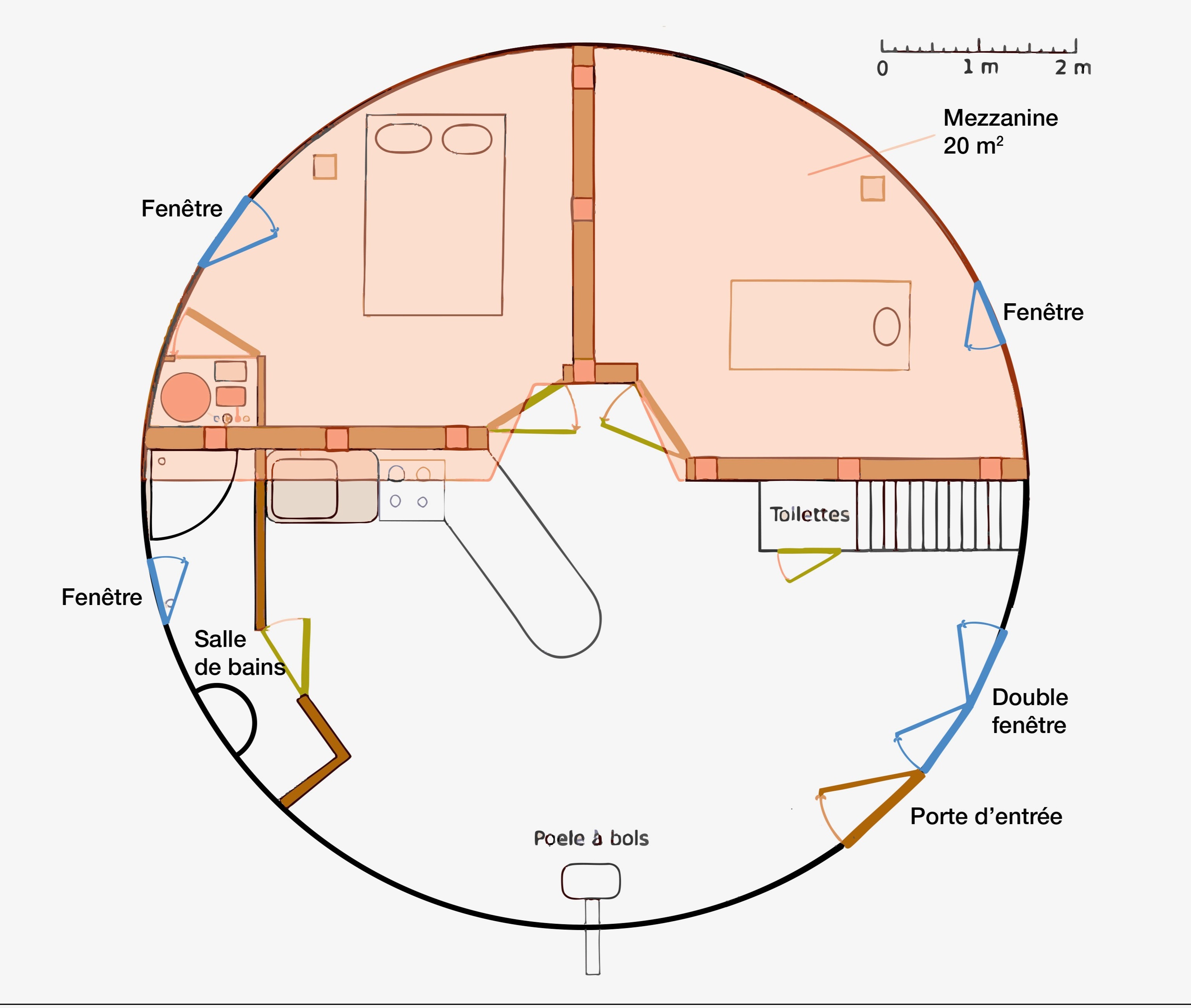 YourteConnect - Yourte mongole 85m2 habitat d'exception - 2